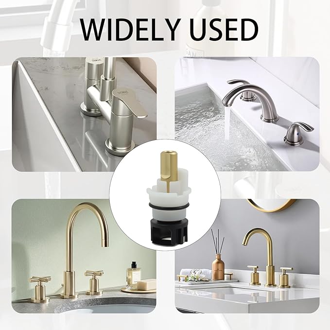 2 Pack RP25513 Faucet Stem assembly Repair Kit Compatible with Delta Two Handle Faucet Cartridge Replacement with RP24096 RP4993 Seats Springs, Bathtub Shower Sink Bathroom Faucet Parts