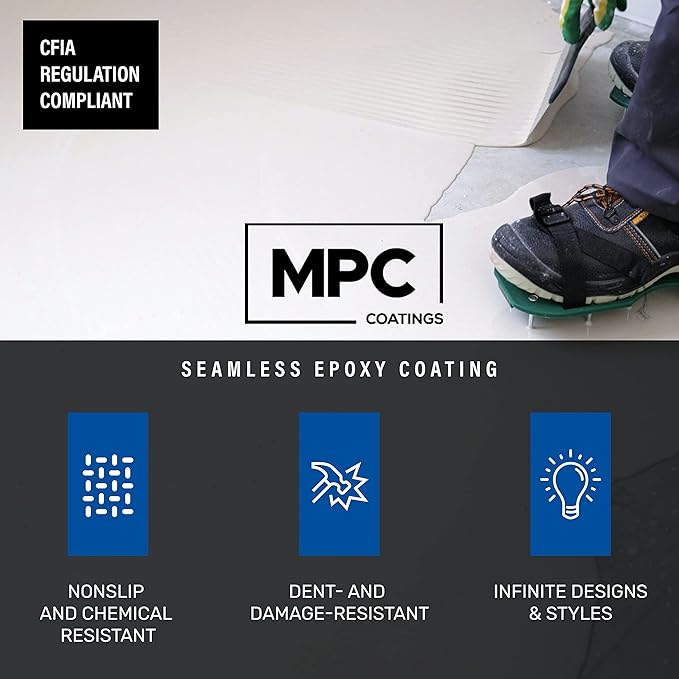 Master Protective Coatings Black Epoxy Resin Coating for Floors & Counter Tops, 100% Solids, Self Leveling - 3 Gallon Kit, (MPC-100 (PRETINT BLACK))
