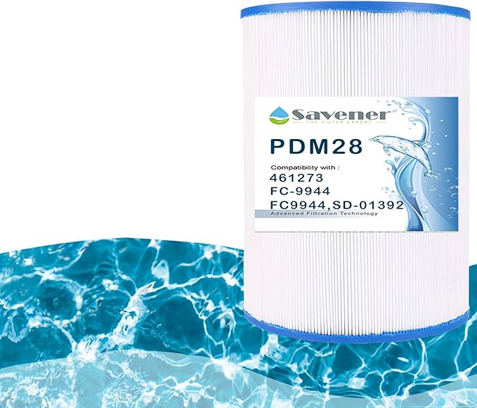 Savener® PDM28 Hot Tub Spa Filter Cartridge, Replaces Aquarest Dream Maker 461273, Filbur FC-9944, FC9944, SD-01392, Baleen AK-461273, PLF PDM28, 28 Sq. Ft, 1 Pack