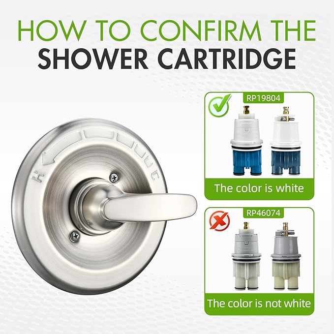 RP19804 Shower Cartridge for Delta Monitor 1300/1400 Series Shower Faucet Single Handle, Replacement Monitor Single Function Pressure Balance Cartridge, Including Shower Valve Bonnet Nut