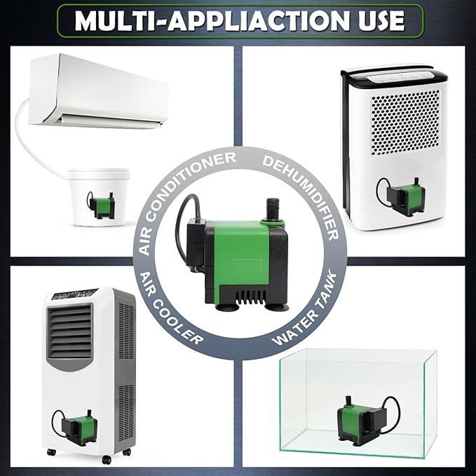 Small Condensate Pump Mini Automaitc Water Pump With Level Sensor For Ice Maker,Dehumidifier,Sump Pump Condensate Pump,Air conditioner,Green-3
