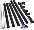 ZhiYo Cord Cover Wall Kit, 94.5in Cord Hider Wall Mounted TV, Self-Adhesive Wire Covers for Cords, Paintable Wire Hiders Cable Raceway Kit, Cable Concealer, 6 x L15.7in W0.98 H0.5in, Black