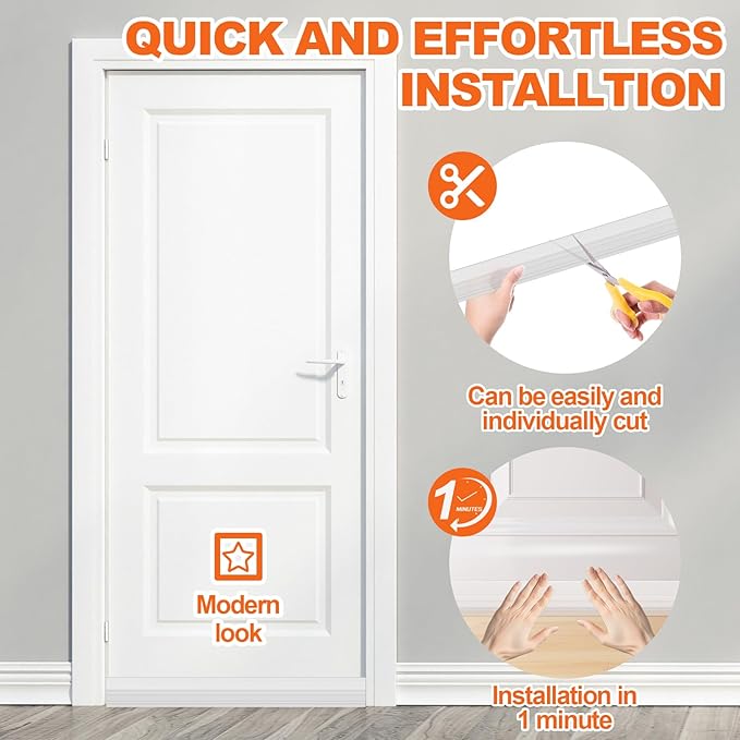 Door Draft Stopper, Door Sweep for Bottom of Door, Weather Stripping Door Seal, Under Door Gap Filler, Under Door Draft Blocker Soundproof/Insulator, Door stoppers (Transparent, 78‘’)