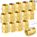 TAISHER 10PCS Brass Pipe Fitting, Coupling, 1/4-Inch Female Pipe x 1/4-Inch Female Pipe