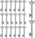 20-PCs HeSun Straight Stop Valve with 5-Inch Copper Sweat Tube Extension, 1/2" Sweat x 3/8" OD Compression Straight Stop, 1/4 Turn Shut Off Valve for Bathroom(VALVE146-20)