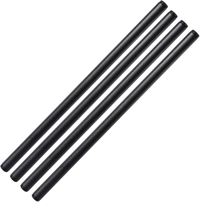 3/4" x 30" Black Painted Industrial Pipe, Home TZH 4 Pack Threaded Black Iron Pipe Nipple for DIY Project/Furniture/Shelving Decoration(4, 30")