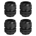MECCANIXITY 4 Pcs M40 Cable Gland, 24-32mm Wire Hole Waterproof Nylon Joint for Cable Fixing, Wiring, Repairing, Gland Replacement, Electrical Appliances, Black