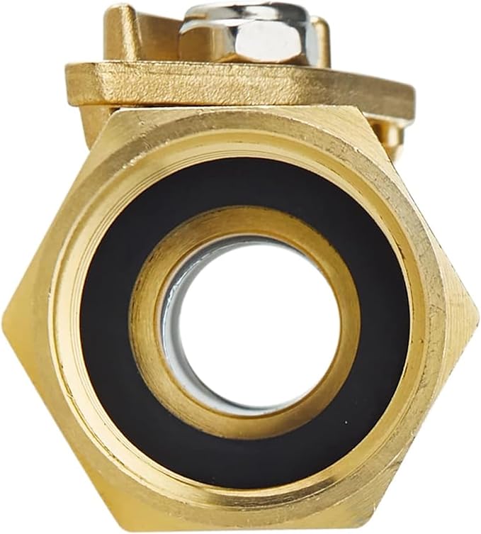 Brass Ball Valve 1" - Solid Brass Garden Hose Shut Off Valve, Female to Female NPT Connection, Heavy Duty Water Hose Valves, Connector for Efficient Liquid Flow Control,Adapter Valves for Garden Hoses