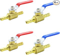 3/8 Inch PEX Ball Valves,4 Pcs PEX Brass Full Port Shut Off Ball Valve, Brass Full Port Quarter Turn Crimp Pex Valves for Hot and Cold Water