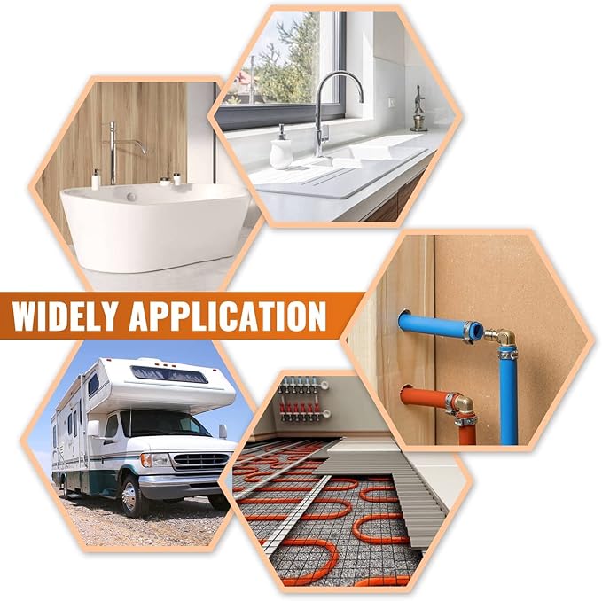SUNGATOR 6-Pack 3/4" Pex 90 Degree Elbow, No Lead Brass, Pex Fittings 3/4 Inch Elbow, NSF, UPC Certified