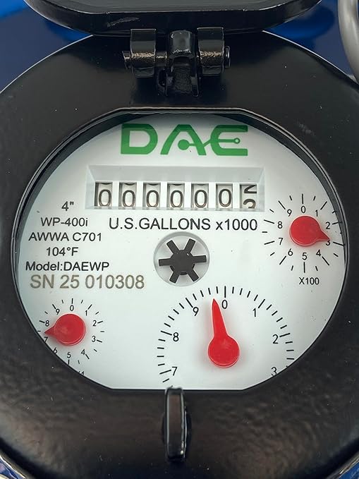 DAE WP-400i 4" Wastewater, Irrigation Water Meter, Pulse Output, Gallons