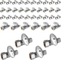 40-Pack Foskan 1/4 Turn Compression Straight Shut off Valve,Straight Stop Valve 1/2" NOM (5/8" OD) x 3/8" OD,Chrome Plated Brass