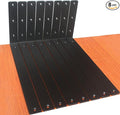 8 Pack - L 16" x H 8" x W1.5, 5mm Thick Black L Shelf Bracket, Iron Shelf Brackets, Metal Shelf Brackets, Floating Shelf, Shelf Supports with Screws