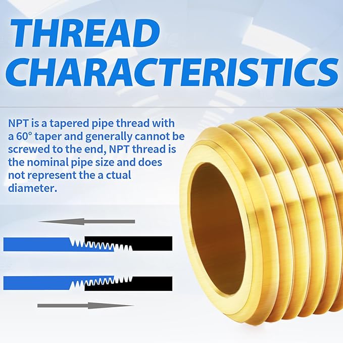 ChillWaves Brass Pipe Fitting, Long Nipple Pipe 1" NPT Male x 1" NPT Female Thread 4" Length(100MM)(1-PACK)