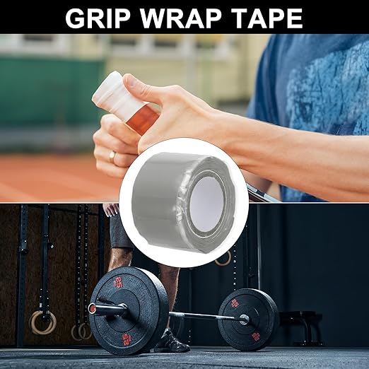 PATIKIL Grip Tape for Handles 1" x5ft, 2 Roll Self-Fusing Silicone Tape for Bike Handles Pull Up Bars Gym Equipment Plumb/Hose/Pipe Leaks Emergency Grey