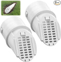 4” Slope Drainage Grate Cover, Rain Diverter, Drainage Grate Yard Drain, Drain Emitter for Sump Pump Discharge & Downspout Extensions, Fit 4" SCH 40, 4" SDR 35, 4" & 3" Corrugated Pipe, 2 Pack-White
