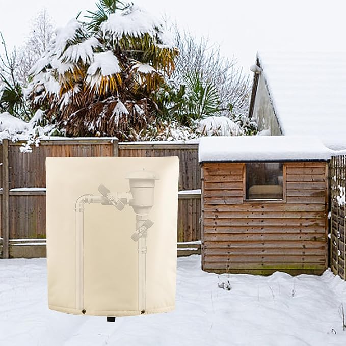 Insulated Backflow Preventer Pouch - Outdoor Pipe Insulation for Winter, Well Pump & Sprinkler Valve Protection