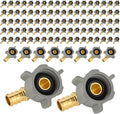 (Pack of 100) EFIELD 1/2 Inch Pex X 7/8 Inch Toilet Ballcock Swivel Elbow Adapter, Brass Plumbing Fittings,(PEX1807311-100PCS)