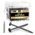 #10 x 4” Deck Screws, 316Pcs Star Drive Wood Screws, Rust Resistant Timber Screws for Timber/Log/Landscaping Wood, T25 Star Bit Included, Black