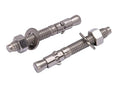 Bolt Dropper 1/2" x 3-3/4" Wedge Anchor (5 Pack), 18-8 (304) Stainless Steel Corrosion Resistance Commercial Grade Washers and Nuts Included