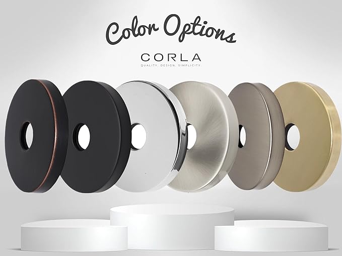Corla Modern 3.5” Escutcheon Plate Extra Large | Shower Arm Flange Universal Replacement Cover Round 3 1/2 Inch (Chrome)