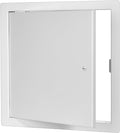 Premier 8x8 Universal Steel Flush Access Panel Door with Screwdriver Latch, White Prime Coat Finish, Wall or Ceiling Mounted Access Door for Drywall, Plumbing, Electrical, FL-2002
