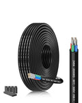 20 Gauge 4 Conductor Electrical Wire 20/4 AWG 26.25FT Stranded Tinned Copper Cable with PVC Jacket - Flexible Low Voltage Power Cord for LED Strip Lights, Automotive Marine Wiring