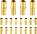 Pack of 20 Foskan 1/2 Inch PEX Straight Coupling,Brass Crimp Fittings for PEX Tubing Pipe