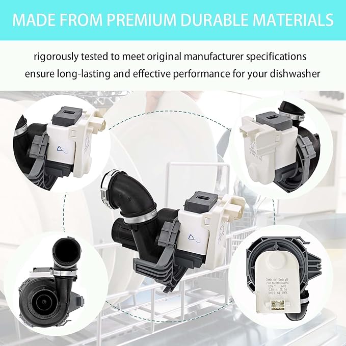 W11084656 Dishwasher Circulation Pump & Motor Assembly Compatible with Kenmore, Whirlpool, KitchenAid, Amana, Replacement Part: 4534097, PS12070585, W10805387, W10854710, AP6050340