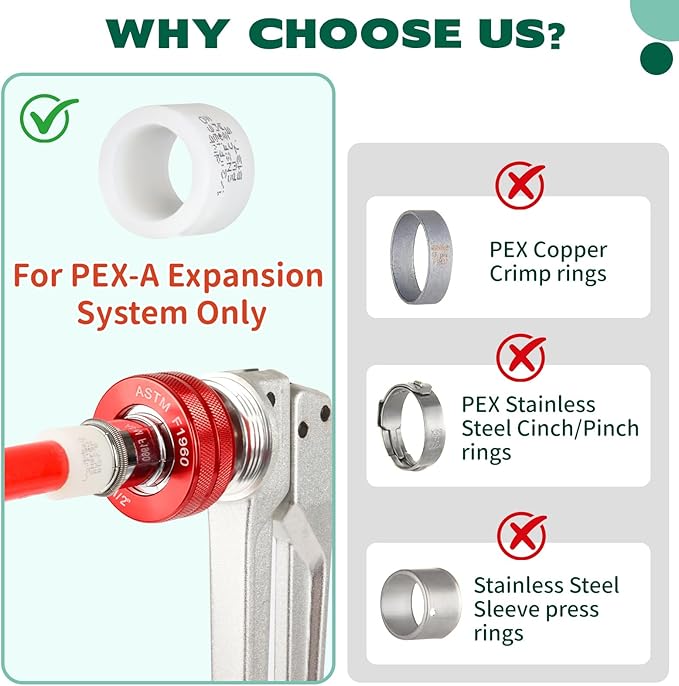 3/4 Inch PEX-A Expansion Elbow Fittings, ASTM F1960 Brass 90 Degree Elbow Connector, Lead-Free Brass PEX-A Pipe Fittings for Potable Water, Hot and Cold Plumbing, Hydronic Radiant Heating (10-Pack)
