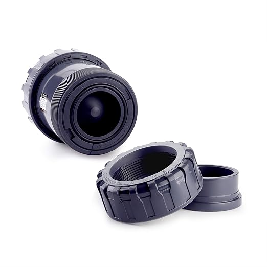 HYDROSEAL Sharkfellow 3’’ PVC True Union Ball Check Valve with Full Port, ASTM F1970, with EPDM Seals, Corrosion-Free, Service Free, Rated at 200 PSI @73F, Gray, 3 inch Socket (3'')