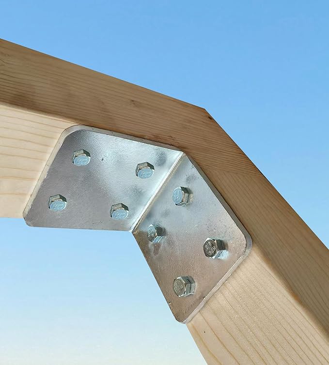 Beam Bracket, 4" X 4" X 3.5” Heavy Duty Corner Bracket. Fireplace Mantel Brackets Made of Premium Heavy Duty Alloy Steel. Corner Steel