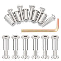 25Pcs M6x30mm-Silver Metal Deck Screws for Furniture Assembly, Socket Cover Bolts & Wood Projects (25, M6x30mm)