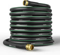 GreatBuddy Garden Hose 100ft, 5/8" Water Hose Heavy Duty, Flexible, Lightweight Hybrid Hose, Burst 600 PSI with Solid Brass Male to Female Fittings Leakproof Hose for Backyard, Garden