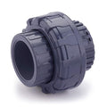 Hydroseal PVC Pipe Fitting, 1.5" Union Jetstream, Schedule 80, Grey, EPDM O-Ring, Socket x Socket, F1970, SCH80 (1 1/2")