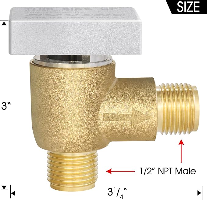 RV Vacuum Breaker Check Valve,Camper RV Black Tank Flush Check Valve,Replace Leak Camper Vacuum Breaker on Black Tank System Loud Noise & Wet Floor,Backflow Preventer Improve Freshwater 571-VAC-CHK-A