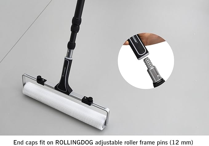 ROLLINGDOG 18 inch Spiked Roller-Epoxy Floor Spiked Roller for Self Leveling Concrete,Spiked Screeding Compound Roller for Cement Concrete Paint