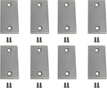 QCAA Stainless Steel Door Strike Filler Plate, 2-1/4" x 1-1/8", US32D Stainless Steel, Made in Taiwan, 8 Pack