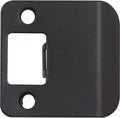 Stone Harbor Hardware Round Corner Extended Lip Strike, 2-1/4" x 1-3/4", (2-1/4" Overall Length), Matte Black