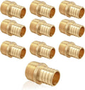 (10-Pack) PEX Fittings, Pex 3/4"x1/2" Male Threaded NPT Adapter, Brass Crimp Fittings, for PEX Tubing Pipe Plumbing, ASTM F1807(PEX1807027)