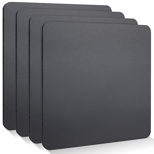 4 Pcs Steel Plate 1/4, 8" x 8" Metal Plates Hot Rolled Steel Base Plate，Weldable Metal Sheet for Structural Support and Industrial Use