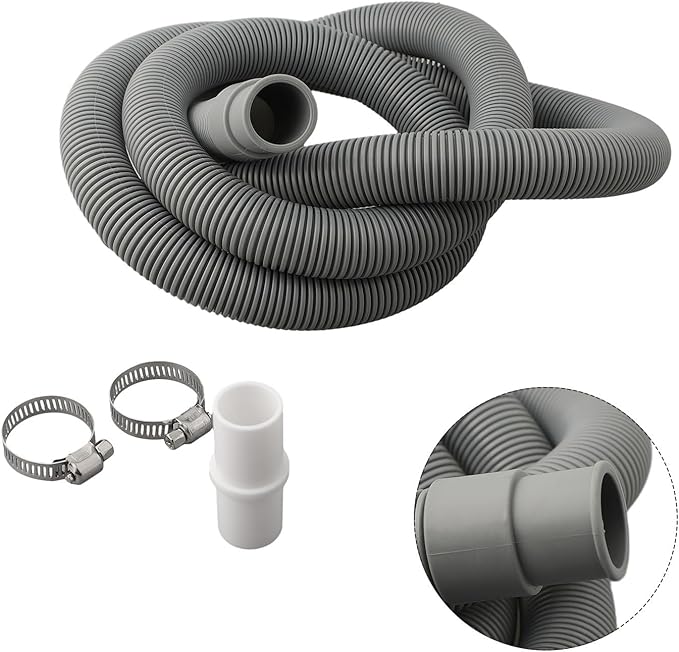Drain Hose Extension Kit, Includes Drain Hose, Clamps And Adapter For All Washing Machines, Dishwashers And Dehumidifier High-Quality, Gray, 1-Piece(78.74 IN)