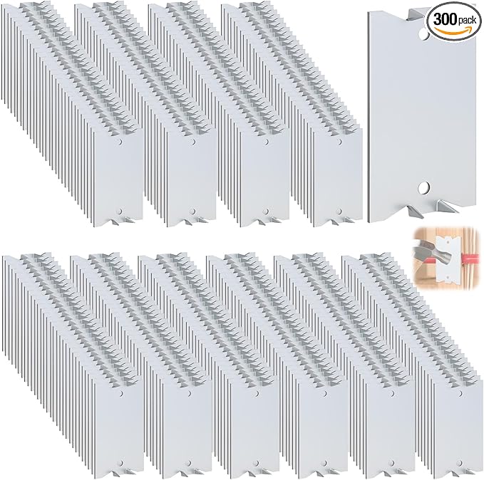 300 Pack Nail Plates for Wood Studs, 2.5 x 1.5 Inch Metal Cable Protector Plate, Anti-Nail Shield with Sharp Prongs for Plumbing & Wiring Protection