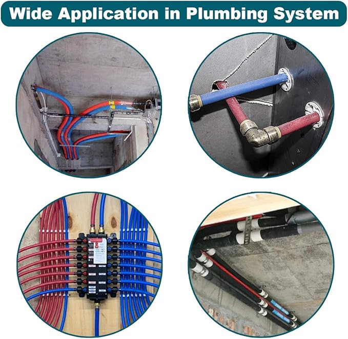 LOKMAN 50 Pack 1/2 Inch PEX Cinch Clamps, Stainless Steel Rings Pinch Clamps for PEX Tubing Pipe Fitting Connections (1/2 Inch)