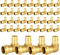 40-Pack HeSun Copper Press Fitting Elbow, 3/4" PRESS X 3/4" PEX-A F1960 Expansion Elbow, LF Brass