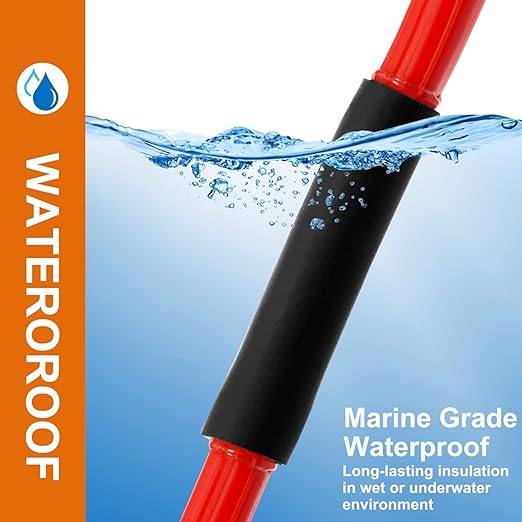 Chanzon UL Listed Extra Long 80mm Heat Shrink Tubing Assorted Kit 4:1 Ratio Marine Grade Waterproof Adhesive Lined 5 Sizes (4mm - 20mm diam) Black Sleeving Wrap Shrinking 4 to 1 Assortment 27 pcs