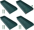 4 Pack Gutter Downspout Extensions,Rain Gutter Downspout Splash Block,Downspout Diverter,Down Spout Drain Extension,Gutter Splash Prevention Device for Cement Floor Lawn Ground (Green)