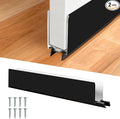 1" x 36" White Aluminum Storm Door Sweep Replacement Weatherproof Bottom Seal for Security Doors (2, Black)