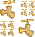 HeSun 10-Pack Brass No-Kink Hose Bibb Valve, 1/2" FIP Inlet x 3/4" MHT Outlet, Garden Hose Faucet/Valve(BIBCOCK008-10)
