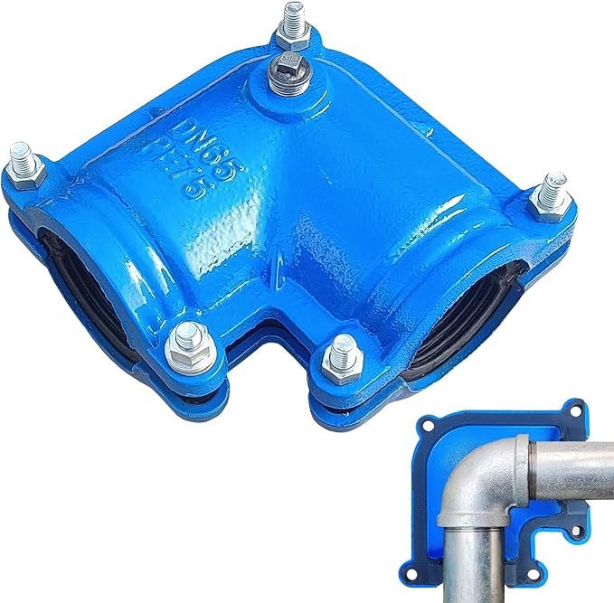 Pipe Repair Clamp For 2-1/2 Inch Pipe Elbow(Outer Diameter of the Pipe is about 3 inch),90 Degree Elbow Leak Sealer,Short Radius,For PPR/PE/Iron Pipes With Threaded/Socket Connection Elbow